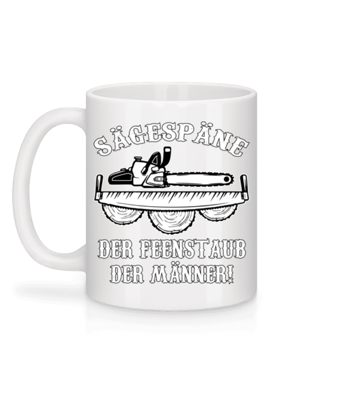 Vorschau: Sägespäne - Tasse - Weiß - Hinten