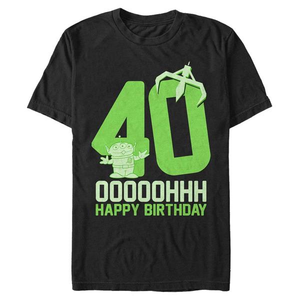 Aperçu: Pixar - Toy Story - Rex Ooohh Forty - Homme T-shirt - Noir - Devant