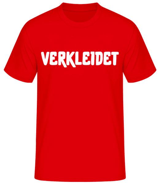 Vorschau: Verkleidet - Männer Basic T-Shirt - Rot - Vorne