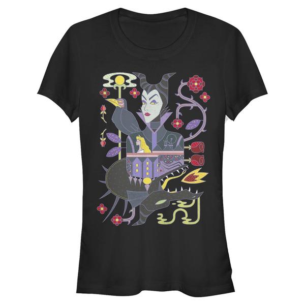 Aperçu: Disney - Sleeping Beauty - Maleficent dual maleficient - Femme T-shirt - Noir - Devant Aperçu: Disney - Sleeping Beauty - Maleficent dual maleficient - Femme T-shirt - Noir - Devant