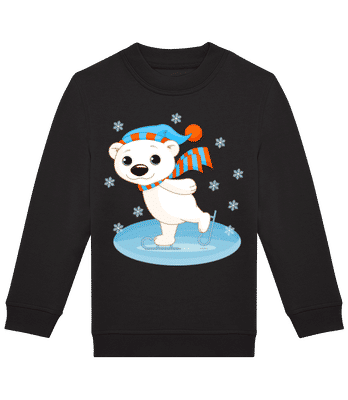 Ours Sur La Glace - Sweat-shirt standard pour enfant - Noir - Devant