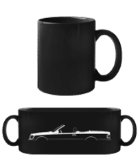 'Mercedes-Benz 320CE A124' Silhouette - Taza negra - Negro - delante