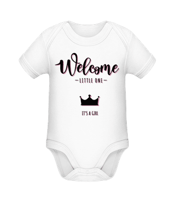 Welcome It´s A Girl - Baby Bio Strampler - Weiß - Vorne