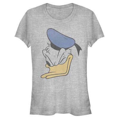 Disney - Mickey Mouse - Donald Duck Donald Face - Femme T-shirt - Gris chiné - Devant