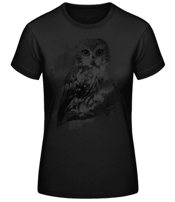 Chouette De Livre D'Images - T-shirt standard Femme - Noir - Devant