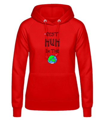 Worlds Best Mum - Dámska mikina - Červená - Predné