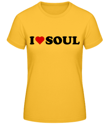 I Love Soul - Women's Basic T-Shirt - Golden yellow - Front