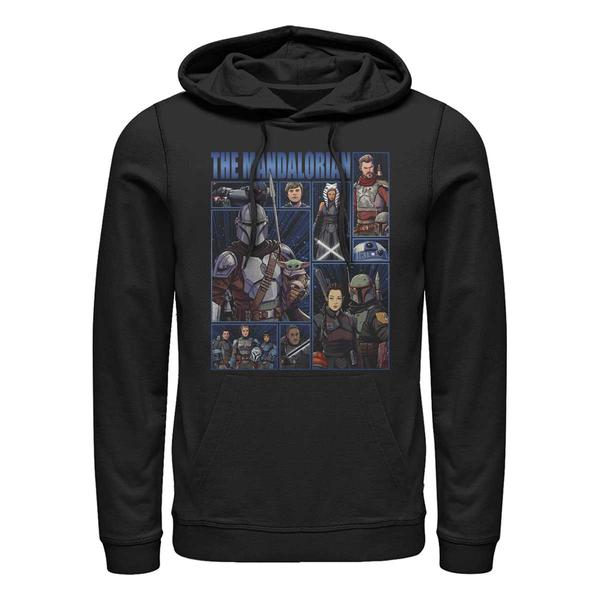 Aperçu: Star Wars - The Mandalorian - Skupina Cast of Many - Unisex Sweat à capuche - Noir - Devant