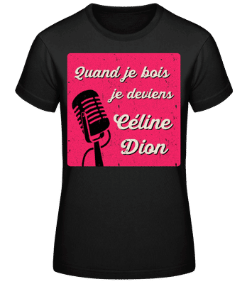 Céline Dion - T-shirt standard Femme - Noir - Devant