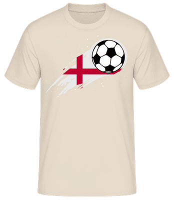 Englische Fahne Fußball - Männer Basic T-Shirt - Creme - Vorne