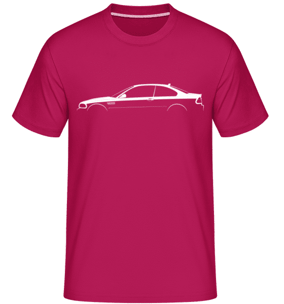 Preview: 'BMW M3 Coupe E46' Silhouette -  Shirtinator Men's T-Shirt - Magenta - Front