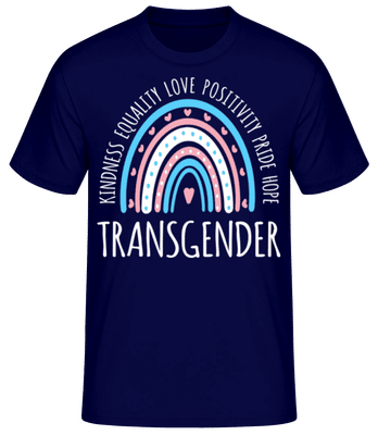 LGBTQ Transgender - T-shirt standard Homme - Bleu marine - Devant