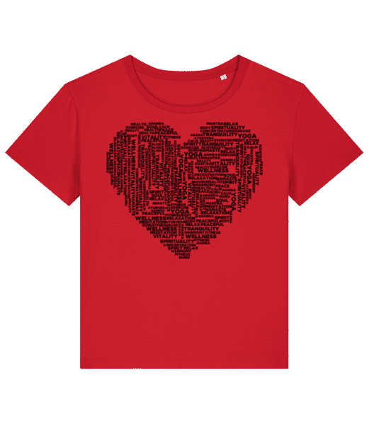 Aperçu: Yoga Cœur - T-shirt bio Femme Stanley Stella 2.0 - Rouge - Devant