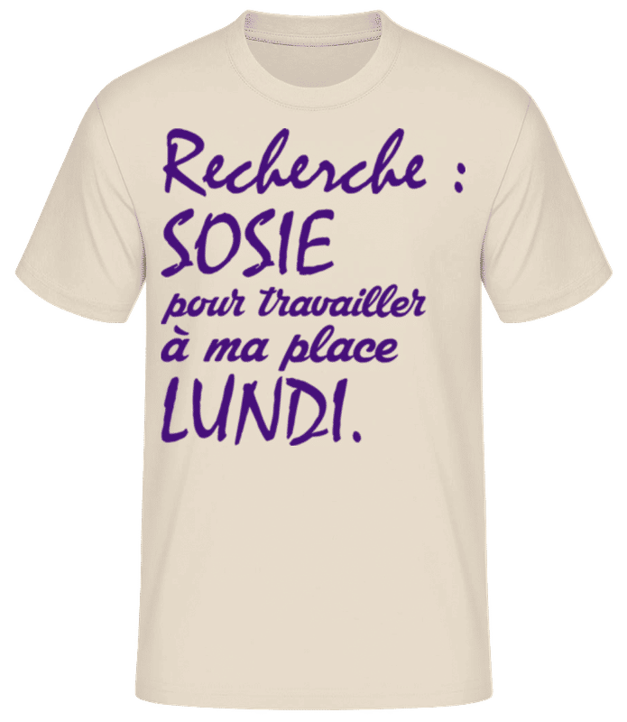 Aperçu: Recherche: Sosie - T-shirt standard Homme - Crème - Devant