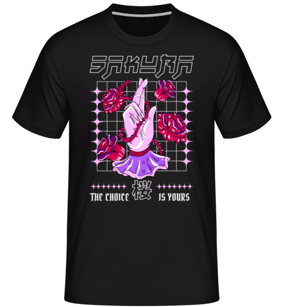 Aperçu: Sakura -  T-Shirt Shirtinator homme - Noir - Devant