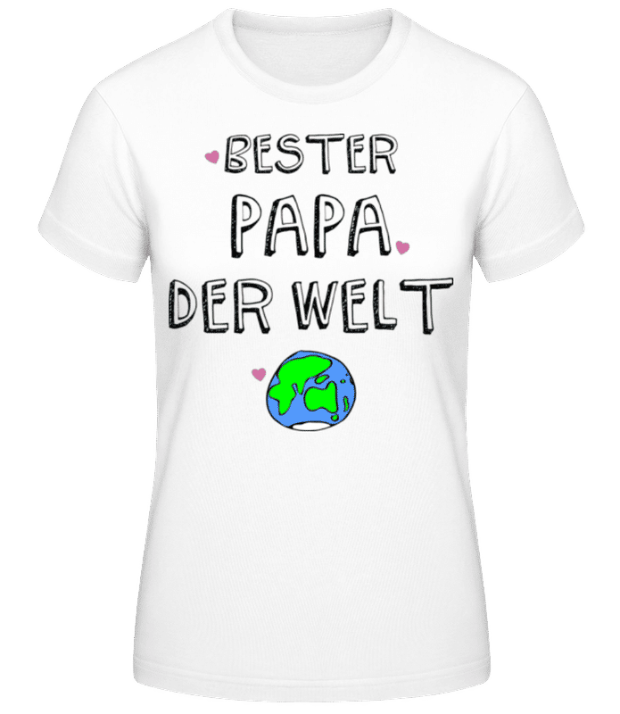 Vorschau: Bester Papa Der Welt Erde - Frauen T-Shirt B&C - Weiß - Vorne