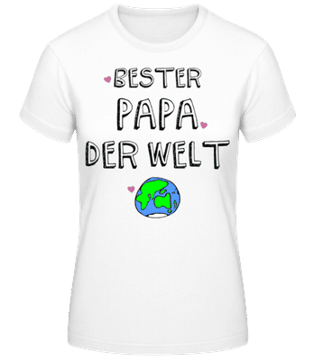 Bester Papa Der Welt Erde - Frauen T-Shirt B&C - Weiß - Vorne