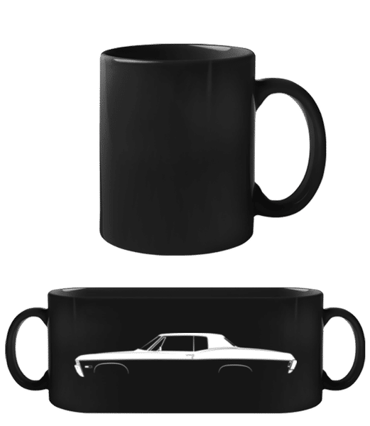 Aperçu: 'Chevrolet Impala SS 1968' Silhouette - Tasse Noire - Noir - Devant
