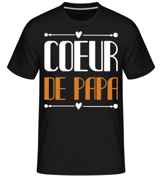 Aperçu: Coeur De Papa -  T-Shirt Shirtinator homme - Noir - Devant