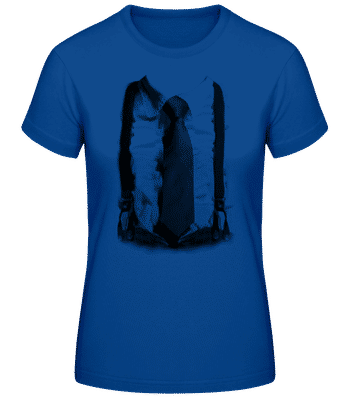 Suspenders And Tie - Camiseta básica de mujer - Azul real - delante