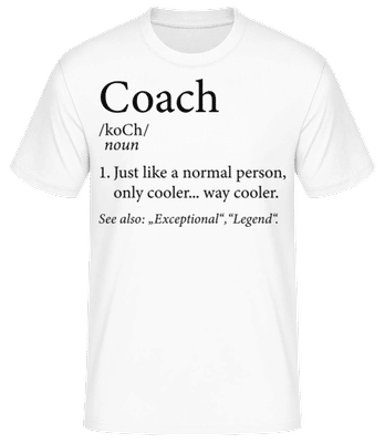 Coach Definition - T-shirt standard Homme - Blanc - Devant