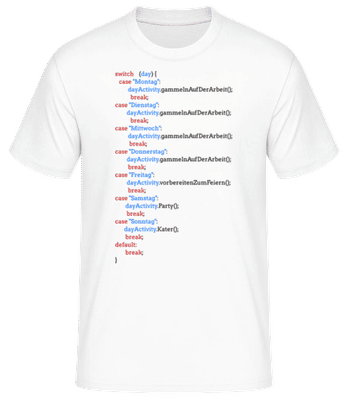 Gammeln Auf Der Arbeit - Männer Basic T-Shirt - Weiß - Vorne