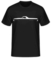 'Chevrolet El Camino SS' Silhouette - Männer Basic T-Shirt - Schwarz - Vorne