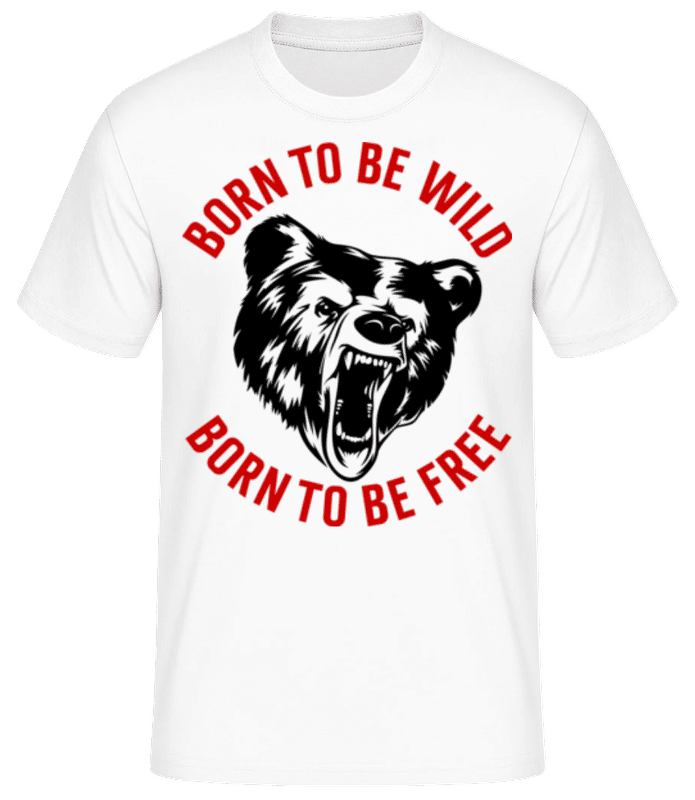 Vista previa: Born To Be Wild Red - Camiseta básica para hombre - Blanco - delante