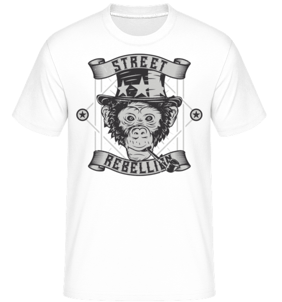 Aperçu: Street Rebellin -  T-Shirt Shirtinator homme - Blanc - Devant