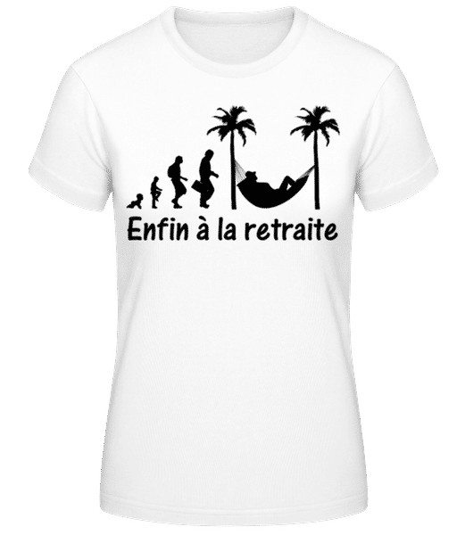 Aperçu: Enfin À La Retraite - T-shirt standard Femme - Blanc - Devant