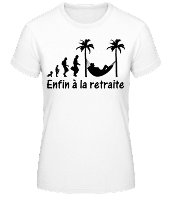 Enfin À La Retraite - T-shirt standard Femme - Blanc - Devant