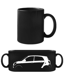 'Smart Forfour (W453)' Silhouette · Schwarze Tasse
