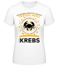Sternzeichen Krebs Orange - Frauen T-Shirt B&C - Weiß - Vorne