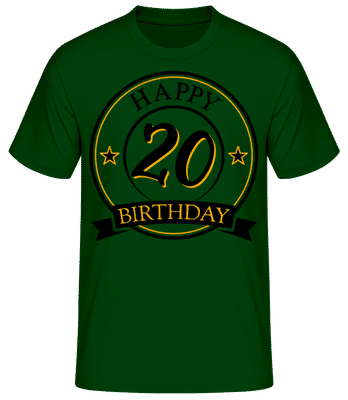 Happy Birthday 20 - Men's Basic T-Shirt - Bottle green - Front