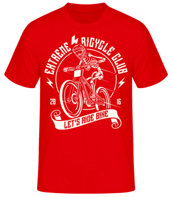 Let's Ride Bike - Men's Basic T-Shirt - Red - Front