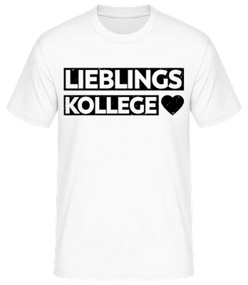 Lieblingskollege Schwarz - Männer Basic T-Shirt - Weiß - Vorne