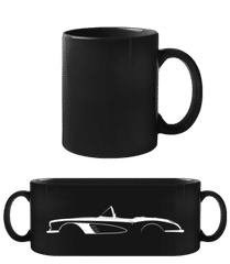 'Chevrolet Corvette C1 1958' Silhouette · Schwarze Tasse