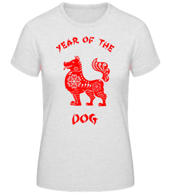 Chinese Zodiac Year Of The Dog - Camiseta básica de mujer - Gris moteado - delante