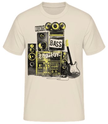 Beat Bass And Guitar - Camiseta para hombre B&C - Crema - delante
