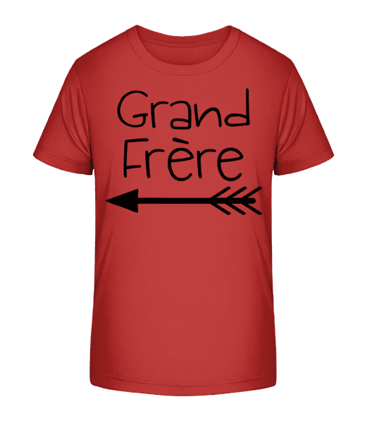 Aperçu: Grand Frère - T-shirt bio Enfant Stanley Stella 2.0 - Rouge - Devant