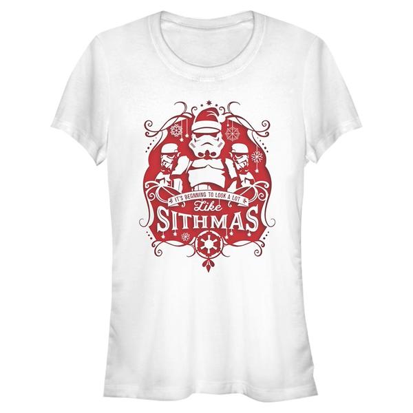 Aperçu: Star Wars - Stormtrooper Trooper Claus - Christmas - Femme T-shirt - Blanc - Devant