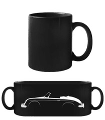'Porsche 356A Convertible' Silhouette · Black Mug