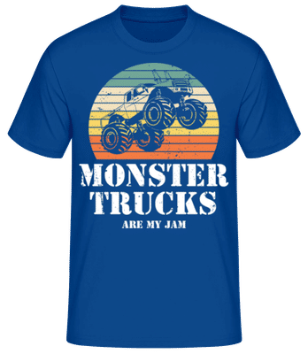 Retro Sun Monster Truck - Pánske basic tričko - Kráľovská modrá - Predné