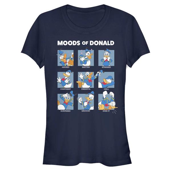 Aperçu: Disney Classics - Mickey Mouse - Donald Duck Donald Moods - Femme T-shirt - Bleu marine - Devant
