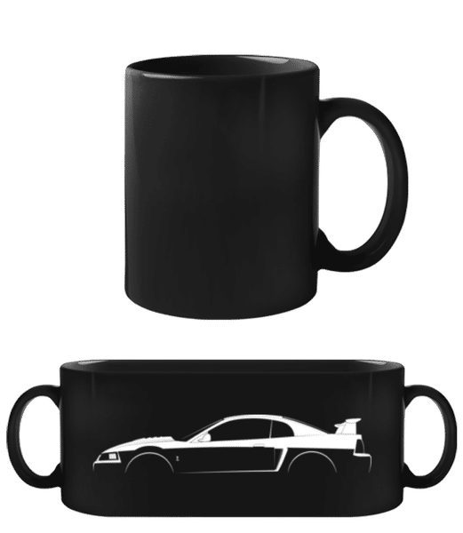 'Ford SVT Cobra R (2000)' Silhouette - Tasse Noire - Noir - Devant