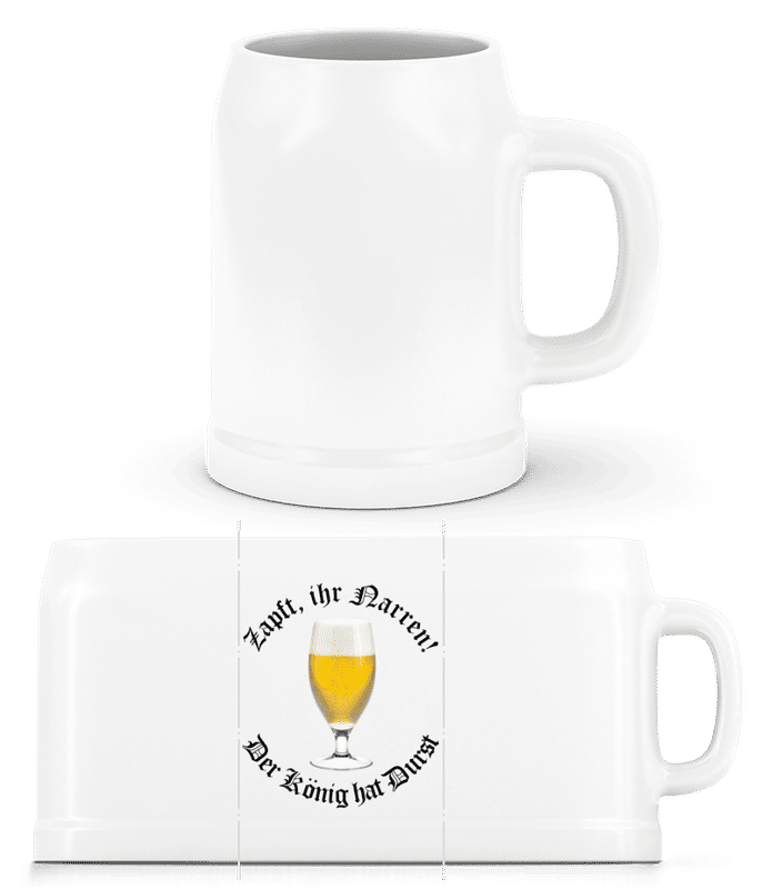 Vorschau: Zapft Ihr Narren - Bierkrug - Weiß - Vorne