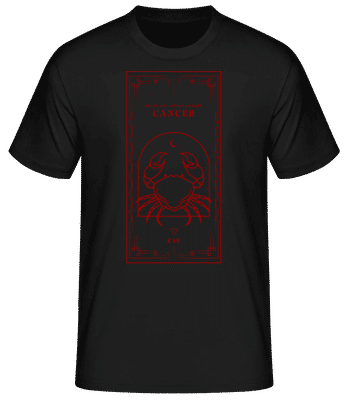 Art Déco Signe Astrologique Cancer - T-shirt standard Homme - Noir - Devant