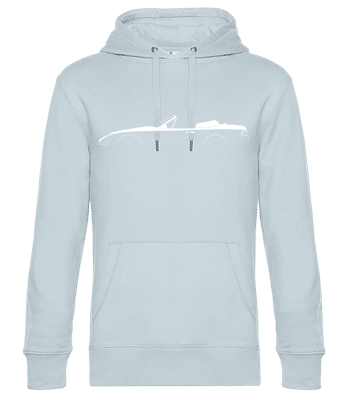 'Porsche 968 Cabriolet' Silhouette - Männer Standard Hoodie - Hellblau - Vorne