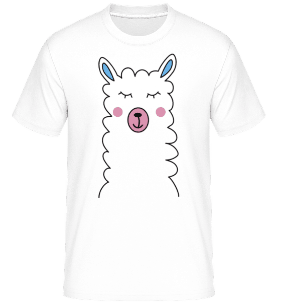 Lama Mignon -  T-Shirt Shirtinator homme - Blanc - Devant