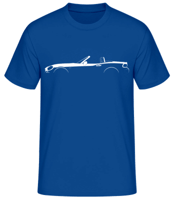 'Fiat 124 Spider (2016)' Silhouette - Männer Basic T-Shirt - Royalblau - Vorne